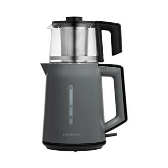 Grundig CM 1020 Cam Demlikli 1650 W Çelik Gövdeli Gri Retro Çay Makinesi
