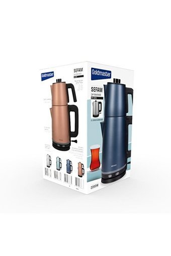 Goldmaster Sefam By-5314 Çelik Demlikli 2200 W Çelik Gövdeli Rose Gold Vintage Çay Makinesi