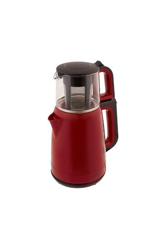 Cookplus 1501 Cam Demlikli 1500 W Plastik Gövdeli Kırmızı Retro Çay Makinesi