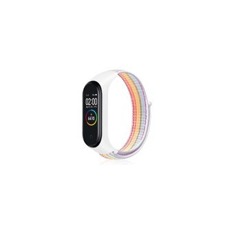 Xiaomi Mi Band 6 Uyumlu Naylon Örgü Akıllı Bileklik Kordonu Beyaz