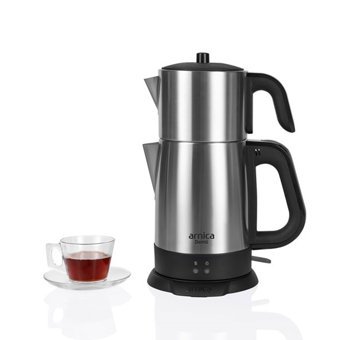 Arnica IH33150 Çelik Demlikli 1800 W Çelik Gövdeli İnox Retro Çay Makinesi
