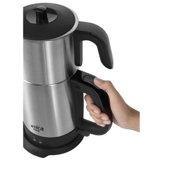 Arnica IH33150 Çelik Demlikli 1800 W Çelik Gövdeli İnox Retro Çay Makinesi