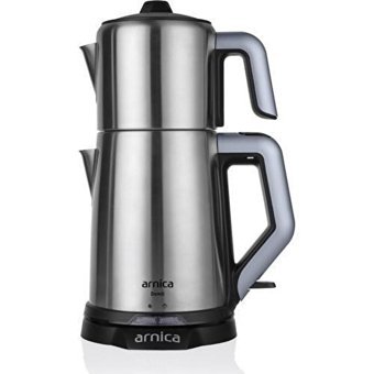 Arnica IH31050 Çelik Demlikli 2000 W Çelik Gövdeli Gri Retro Çay Makinesi