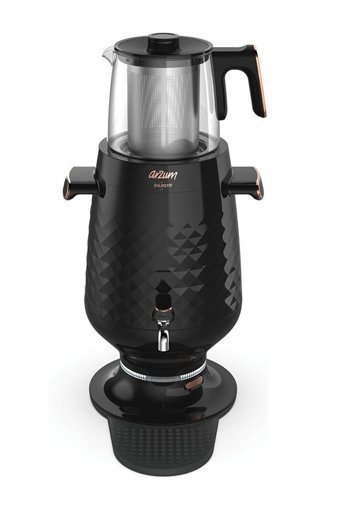 Arzum AR3083 - B Cam Demlikli 2200 W Plastik Gövdeli Siyah Çay Makinesi