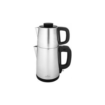 Karaca Tea Break Çelik Demlikli 1650 W Çelik Gövdeli İnox Çay Makinesi
