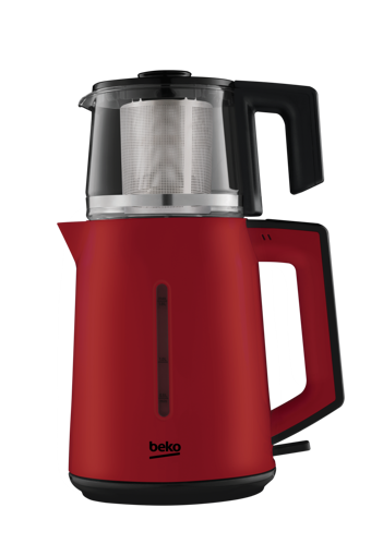 Beko CM 2940 Cam Demlikli 1650 W Plastik Gövdeli Kırmızı Retro Çay Makinesi