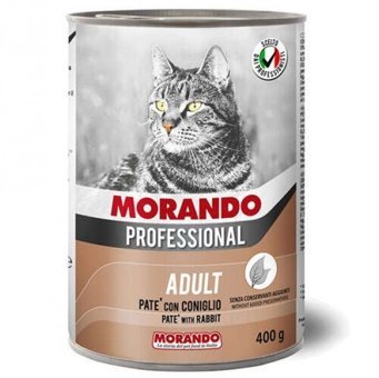 Morando Pate Tavşanlı Parça Etli Yetişkin Yaş Kedi Maması 400 gr