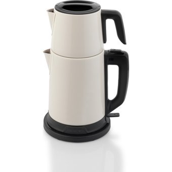 Schafer Teelike Çelik Demlikli 1800 W Çelik Gövdeli Krem Çay Makinesi
