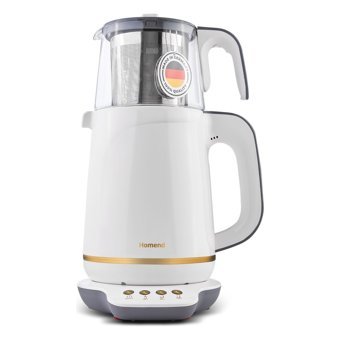 Homend Royaltea 1760H Konuşan Cam Demlikli 1800 W Plastik Gövdeli Krem Çay Makinesi