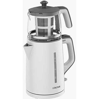 Altus Al 795 Cam Demlikli 1650 W Cam Gövdeli Beyaz Retro Çay Makinesi