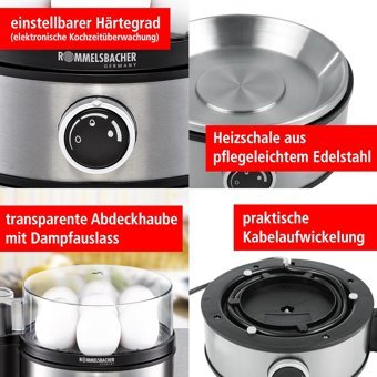 Rommelsbacher ER 400 7'li 400 W Çelik İnox Yumurta Haşlayıcı