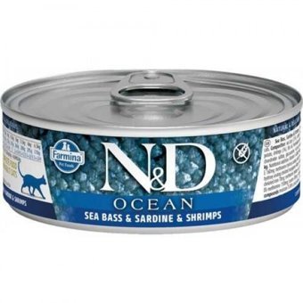 N&D Ocean Karidesli Balıklı Yetişkin Yaş Kedi Maması 80 gr