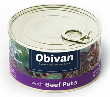 Obivan Tahılsız Sığır Etli Ezme Yetişkin Yaş Kedi Maması 400 gr