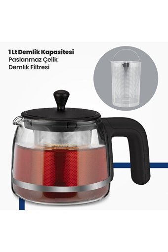 Goldmaster BY5315 Cam Demlikli 2200 W Çelik Gövdeli İnox Vintage Çay Makinesi