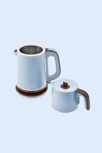 Homend Vintage Royaltea 1735H Çelik Demlikli 2000 W Çelik Gövdeli Mavi Vintage Çay Makinesi