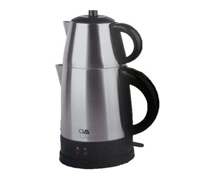 CVS DN-91128 Sudem Çelik Demlikli 1800 W Çelik Gövdeli Siyah Retro Çay Makinesi