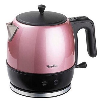 Tantitoni Çelik Demlikli 2200 W Çelik Gövdeli Pembe Retro Çay Makinesi