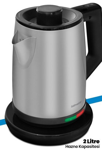 Goldmaster ProInox Plus Çelik Demlikli 2200 W Çelik Gövdeli İnox Retro Çay Makinesi
