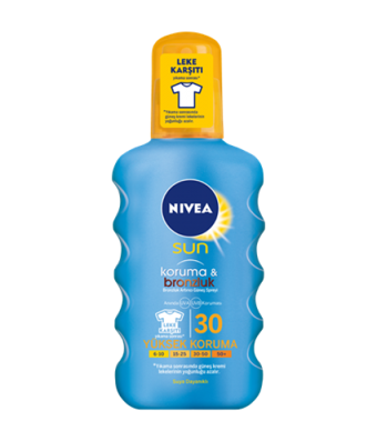 Nivea Sun Pro-Melanin Özü Yoğun 30 Faktör Vücut İçin Bronzlaştırıcı Sprey 200 ml