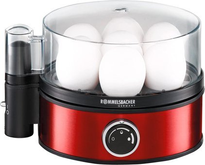Rommelsbacher ER 405/R 7'li 400 W Çelik Kırmızı Yumurta Haşlayıcı