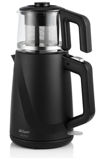 Arzum AR3062 Cam Demlikli 1650 W Plastik Gövdeli Siyah Çay Makinesi