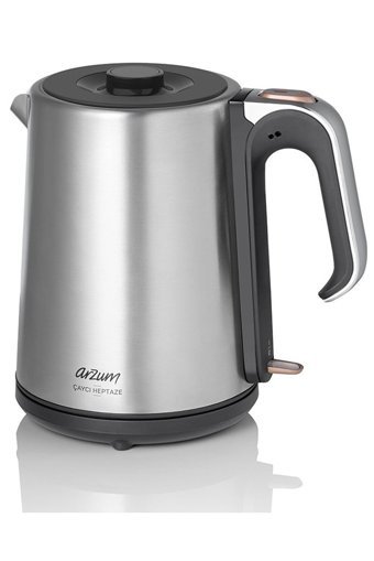 Arzum AR3024-CD Cam Demlikli 1650 W Çelik Gövdeli İnox Retro Çay Makinesi