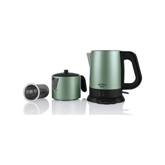Arnica Demli Mint IH33153 Çelik Demlikli 1800 W Çelik Gövdeli Mint Yeşili Çay Makinesi