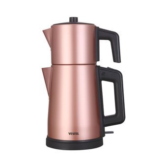 Vestel Sefa 5000 R Çelik Demlikli 1800 W Çelik Gövdeli Rose Gold Çay Makinesi