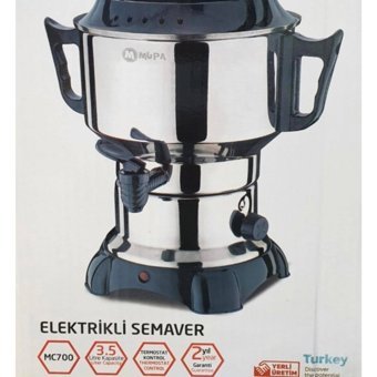 Mupa Çelik Demlikli 1100 W Çelik Gövdeli İnox Çay Makinesi
