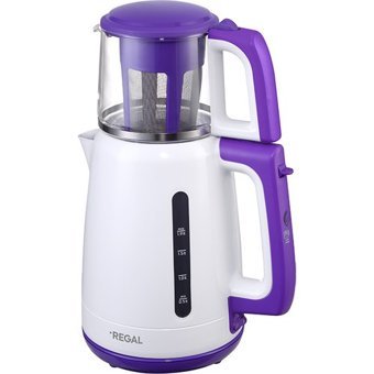 Regal RC 1000 B Cam Demlikli 1600 W Plastik Gövdeli Mor Vintage Çay Makinesi