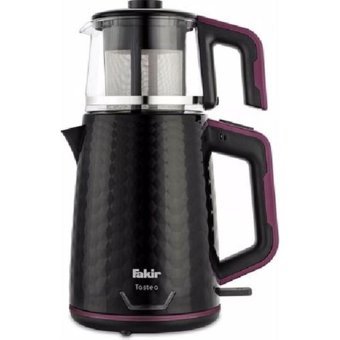 Fakir Tastea Cam Demlikli 1650 W Çelik Gövdeli Siyah Retro Çay Makinesi