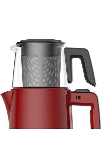 Emsan Handy Pro Cam Demlikli 1800 W Plastik Gövdeli Kırmızı Çay Makinesi