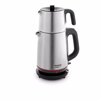 Homend Royaltea 1711H Çelik Demlikli 2000 W Çelik Gövdeli İnox Retro Çay Makinesi