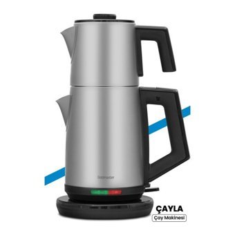 Goldmaster ProInox Plus A Çelik Demlikli 2200 W Çelik Gövdeli İnox Retro Çay Makinesi