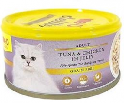 Me-O Delite Tavuklu Ton Balıklı Jöleli Yetişkin Yaş Kedi Maması 80 gr