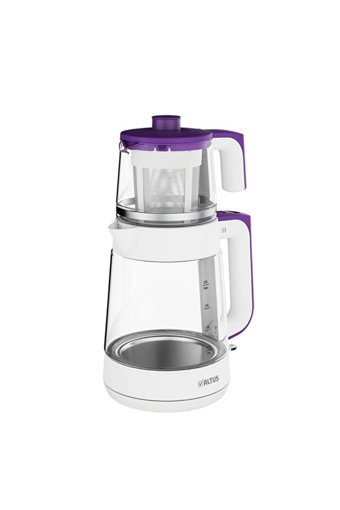 Altus Al 796 B Cam Demlikli 1900 W Işıklı Cam Gövdeli Beyaz Vintage Çay Makinesi