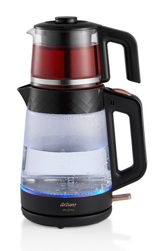 Arzum AR3101 - CC Gusto Cam Demlikli 1900 W Işıklı Cam Gövdeli Şeffaf Çay Makinesi
