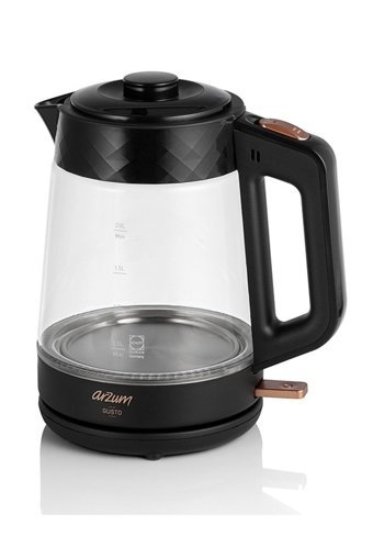 Arzum AR3101 - CC Gusto Cam Demlikli 1900 W Işıklı Cam Gövdeli Şeffaf Çay Makinesi