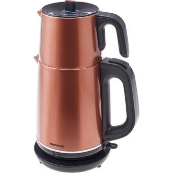 Homend Royaltea 1780H Çelik Demlikli 2000 W Çelik Gövdeli Bronz Çay Makinesi