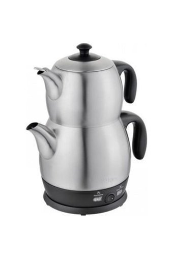 King P-315 Çelik Demlikli 2200 W Çelik Gövdeli İnox Vintage Çay Makinesi