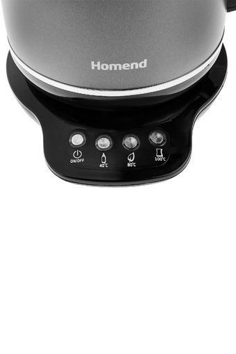 Homend Art Food 1725H Çelik Demlikli 1800 W Çelik Gövdeli Antrasit Çay Makinesi