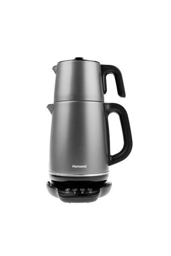 Homend Art Food 1725H Çelik Demlikli 1800 W Çelik Gövdeli Antrasit Çay Makinesi