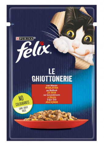 Felix Sığır Etli Mısırlı Yavru Yaş Kedi Maması 85 gr