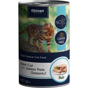 Obivan Tahılsız Somonlu Yetişkin Yaş Kedi Maması 400 gr