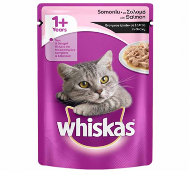 Whiskas Pouch Somonlu Soslu Yetişkin Yaş Kedi Maması 100 gr
