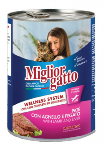 Miglior Gatto Ciğerli Kuzu Etli Ezme Yetişkin Yaş Kedi Maması 400 gr