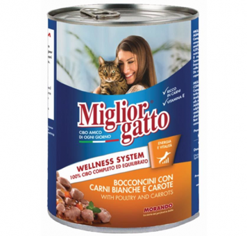 Miglior Gatto Havuçlu Kümes Hayvanlı Yetişkin Yaş Kedi Maması 405 gr