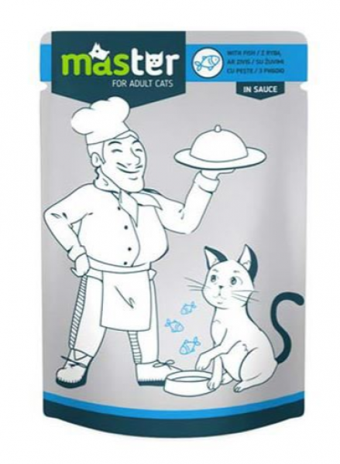Master Pouch Balıklı Yetişkin Yaş Kedi Maması 80 gr