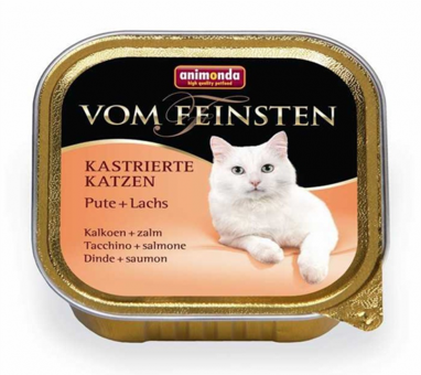 Animonda Vom Feinsten Kısırlaştırılmış Hindili Somonlu Yetişkin Yaş Kedi Maması 100 gr