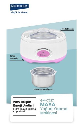GoldMaster GM 7227 1 lt 20 W Yoğurt Makinesi